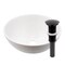 Novatto Mini 12-inch round White Porcelain Sink with Oil Rubbed Bronze Pop-up Drain NP-208206ORB - alternate 1